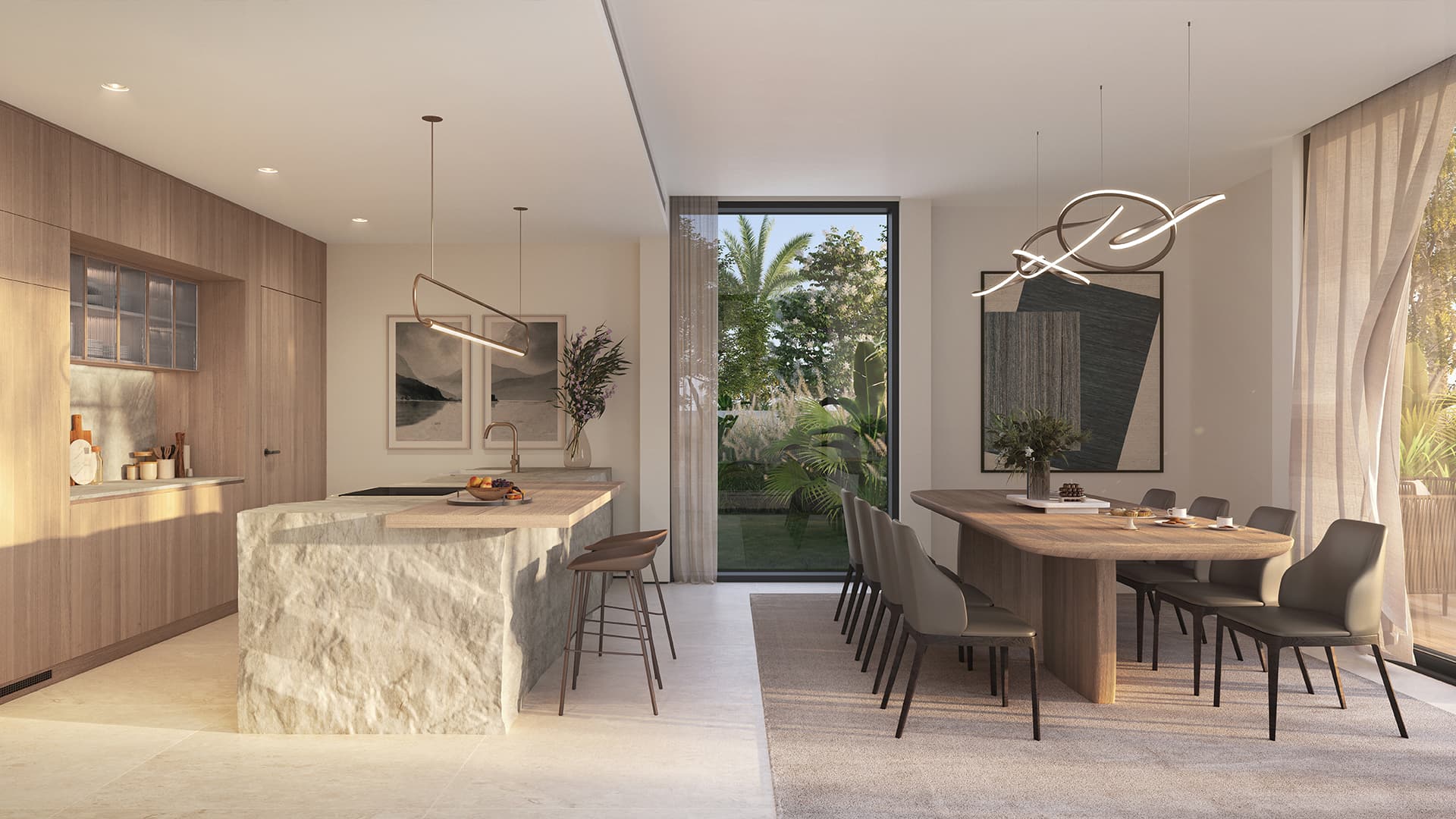 Lounge with garden view